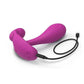 Witty Rechargeable Silicone Vibrator with Clitoral Stimulator - Sweet Orchid
