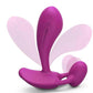 Witty Rechargeable Silicone Vibrator with Clitoral Stimulator - Sweet Orchid