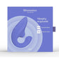 Womanizer Blend Rechargeable Silicone Vibrator with Clitoral Stimulator - Vibrant - Blue
