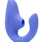 Womanizer Blend Rechargeable Silicone Vibrator with Clitoral Stimulator - Vibrant - Blue