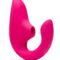 Womanizer Blend Rechargeable Silicone Vibrator with Clitoral Stimulator - Vibrant - Pink