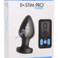 Zeus Vibrating and E-Stim Silicone Rechargeable Anal Plug with Remote Control - Black